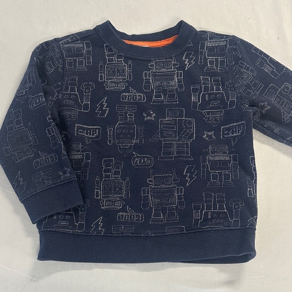 Gymboree - Navy Blue Robot Sweatshirt - Picture 1 of 4